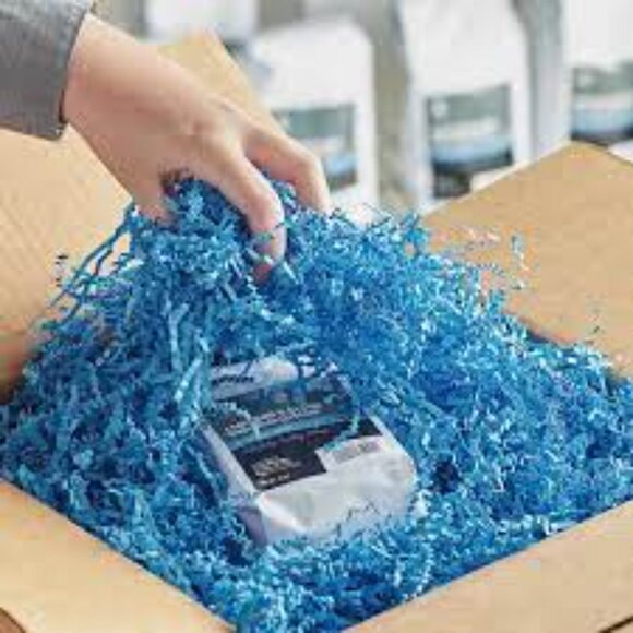 Greenii 1 LB Crinkle Cut Paper Shred Filler great Gift boxes Gift Wrap Blue - Picture 1 of 1